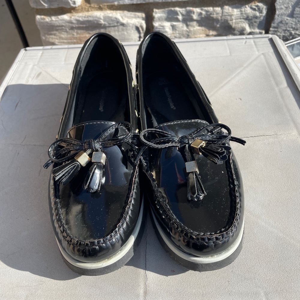 Hush Puppies Black Tassel Loafers